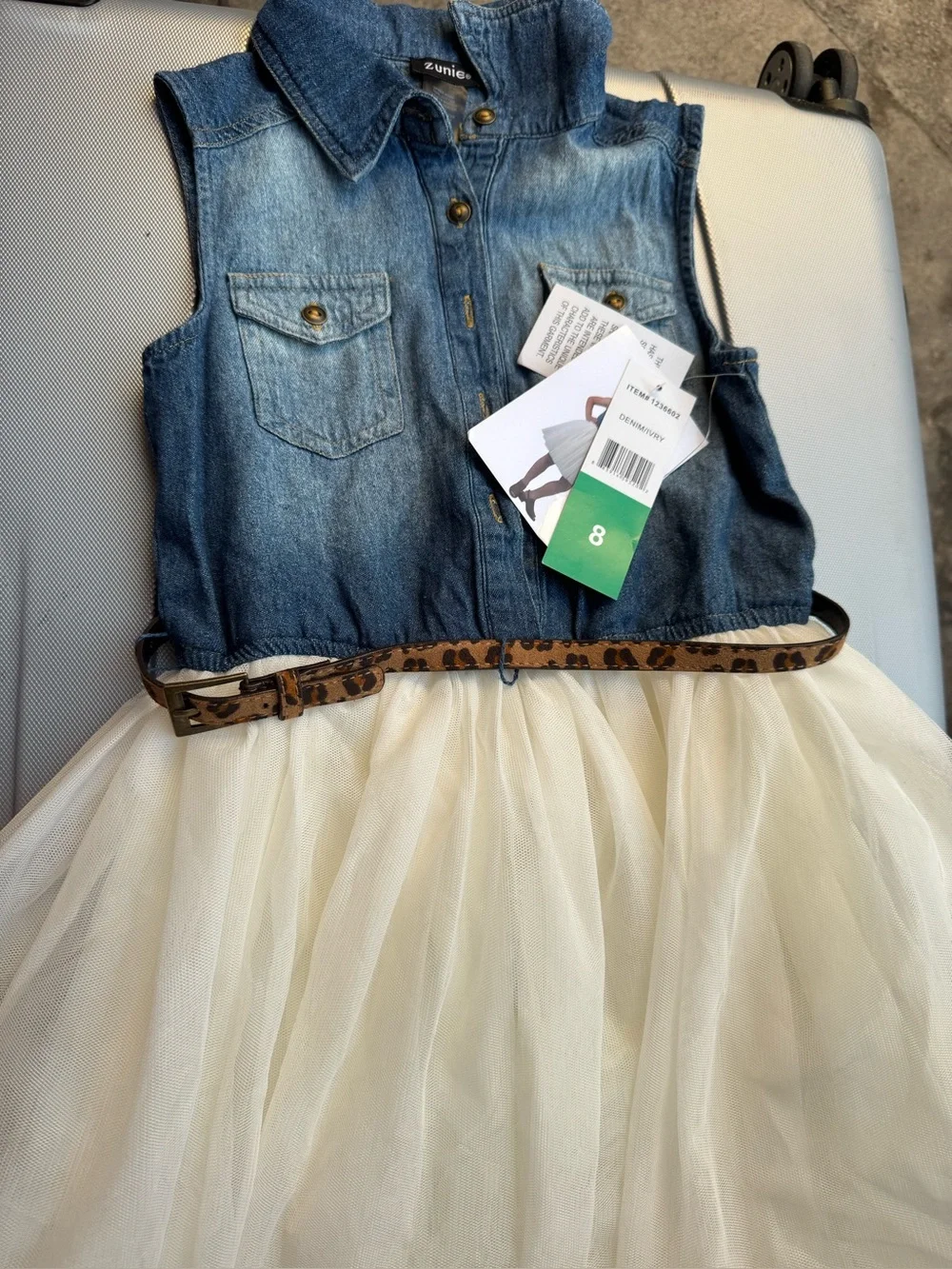 Zunie sleeveless denim